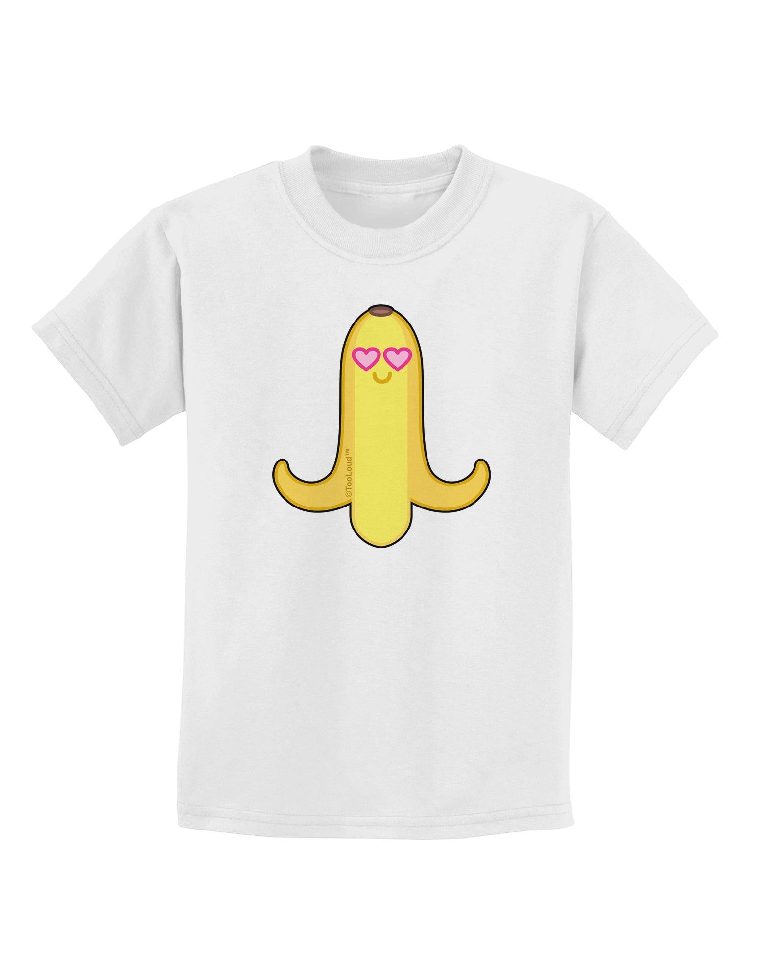 Infatuated Banana - Heart Eyes Childrens T-Shirt by TooLoud-Childrens T-Shirt-TooLoud-White-X-Small-Davson Sales