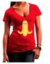 Infatuated Banana - Heart Eyes Juniors V-Neck Dark T-Shirt by TooLoud-Womens V-Neck T-Shirts-TooLoud-Red-Juniors Fitted Small-Davson Sales