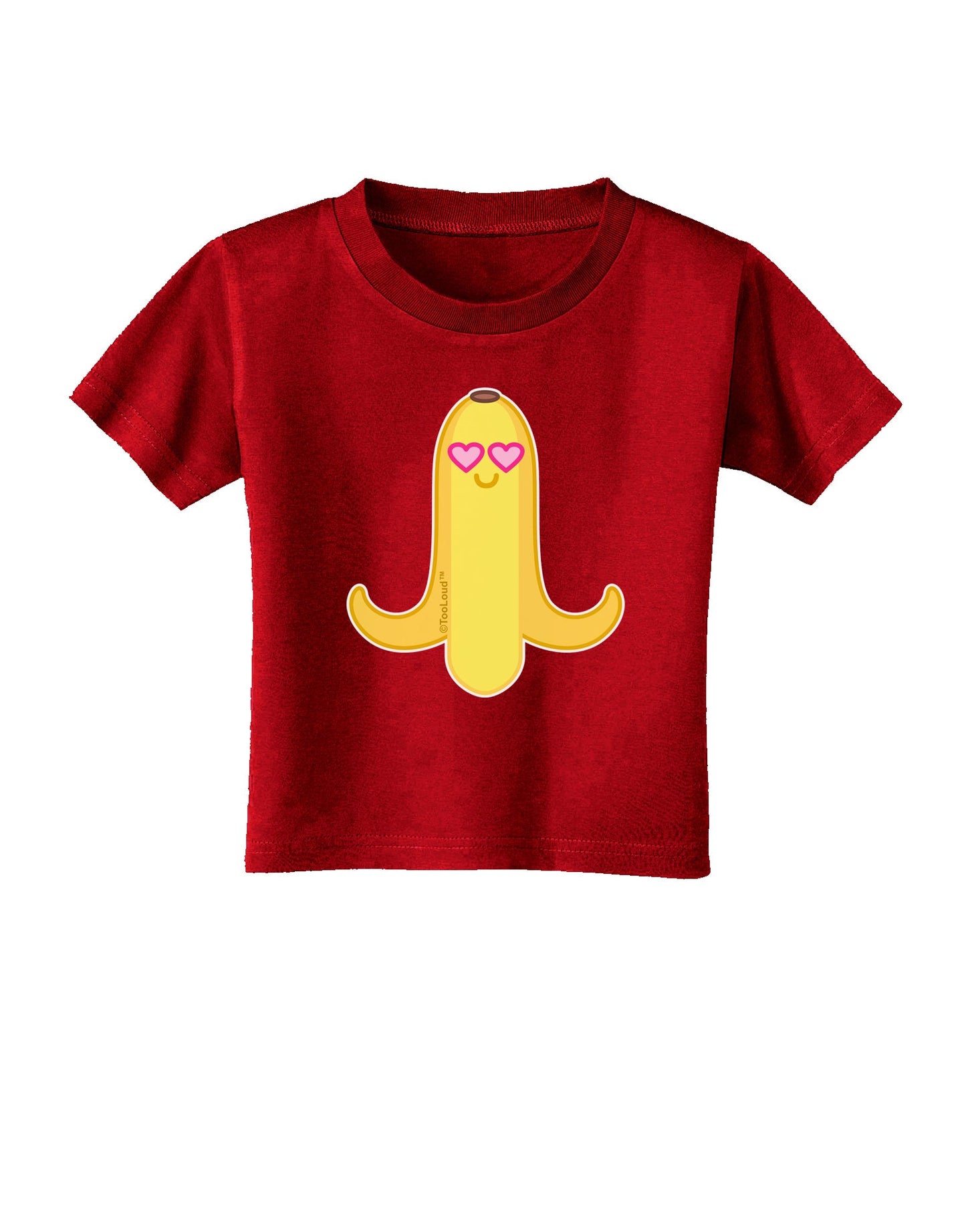 Infatuated Banana - Heart Eyes Toddler T-Shirt Dark by TooLoud-Toddler T-Shirt-TooLoud-Red-2T-Davson Sales