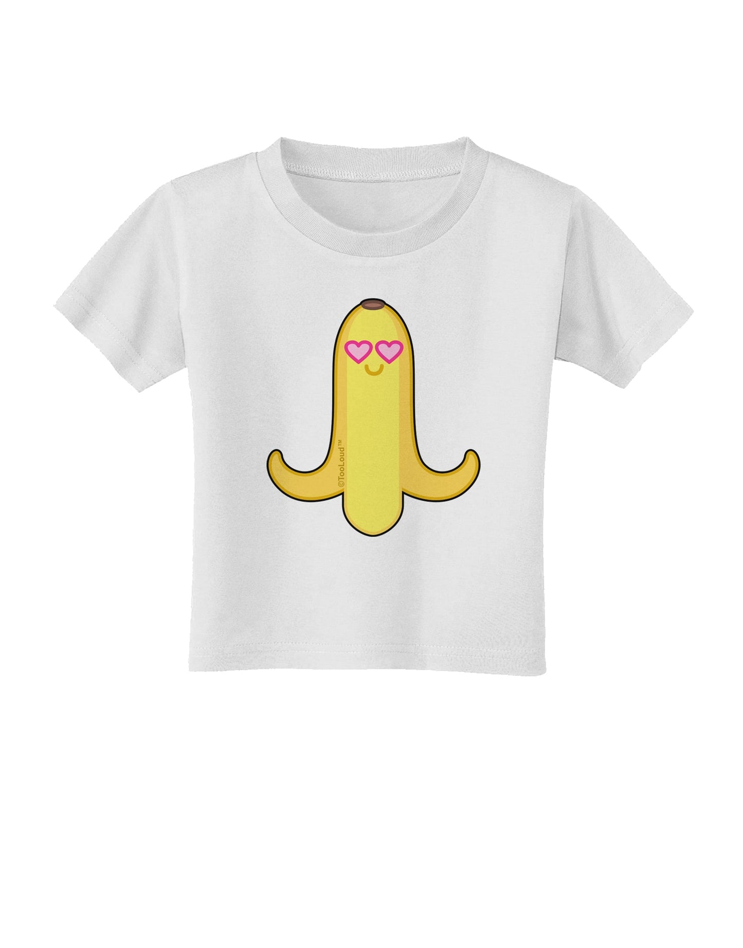 Infatuated Banana - Heart Eyes Toddler T-Shirt by TooLoud-Toddler T-Shirt-TooLoud-White-2T-Davson Sales