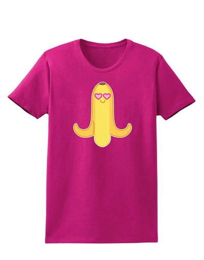 Infatuated Banana - Heart Eyes Womens Dark T-Shirt by TooLoud-Womens T-Shirt-TooLoud-Hot-Pink-Small-Davson Sales