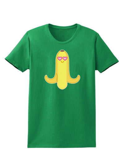 Infatuated Banana - Heart Eyes Womens Dark T-Shirt by TooLoud-Womens T-Shirt-TooLoud-Kelly-Green-X-Small-Davson Sales