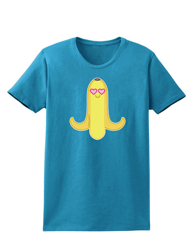 Infatuated Banana - Heart Eyes Womens Dark T-Shirt by TooLoud-Womens T-Shirt-TooLoud-Turquoise-X-Small-Davson Sales