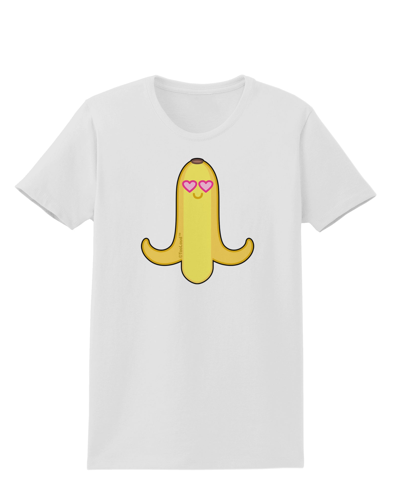 Infatuated Banana - Heart Eyes Womens T-Shirt by TooLoud-Womens T-Shirt-TooLoud-White-X-Small-Davson Sales