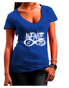 Infinite Lists Juniors Petite V-Neck Dark T-Shirt by TooLoud-T-Shirts Juniors Tops-TooLoud-Royal-Blue-Juniors Fitted Small-Davson Sales