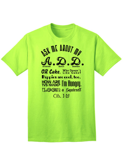 Inquire About My Attention Deficit Disorder (A.D.D.) Adult T-Shirt-Mens T-shirts-TooLoud-Neon-Green-Small-Davson Sales