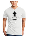 Insert Candy Here - Funny Adult V-Neck T-shirt-Mens V-Neck T-Shirt-TooLoud-White-Small-Davson Sales