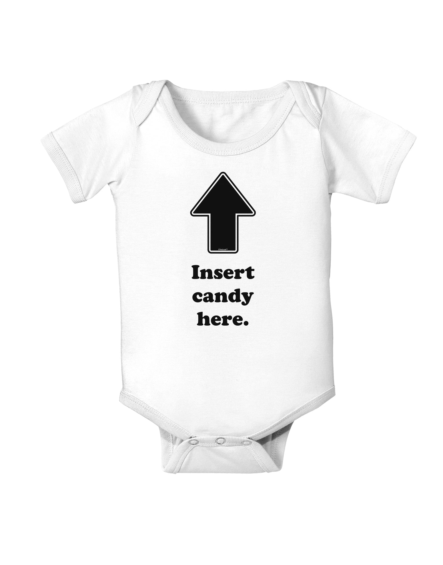 Insert Candy Here - Funny Baby Romper Bodysuit-Baby Romper-TooLoud-White-06-Months-Davson Sales