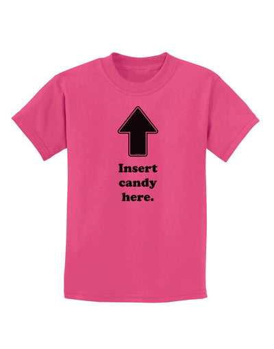 Insert Candy Here - Funny Childrens T-Shirt-Childrens T-Shirt-TooLoud-Sangria-X-Small-Davson Sales