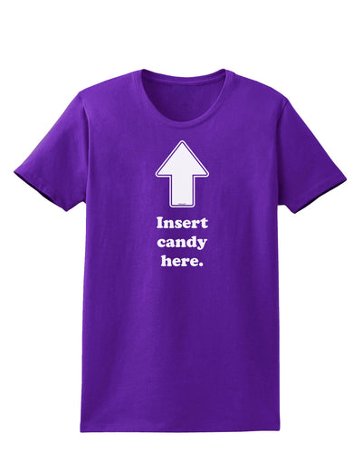 Insert Candy Here - Funny Womens Dark T-Shirt-Womens T-Shirt-TooLoud-Purple-X-Small-Davson Sales