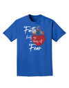 Faith Fuels us in Times of Fear Dark Adult Dark T-Shirt Royal Blue 4XL