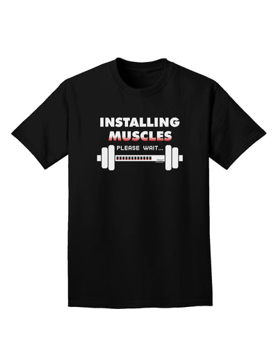 Installing Muscles Adult Dark T-Shirt-Mens T-Shirt-TooLoud-Black-Small-Davson Sales