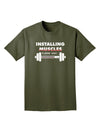 Installing Muscles Adult Dark T-Shirt-Mens T-Shirt-TooLoud-Military-Green-Small-Davson Sales