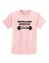 Installing Muscles Childrens T-Shirt-Childrens T-Shirt-TooLoud-PalePink-X-Small-Davson Sales