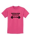 Installing Muscles Childrens T-Shirt-Childrens T-Shirt-TooLoud-Sangria-X-Small-Davson Sales