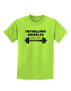 Installing Muscles Childrens T-Shirt-Childrens T-Shirt-TooLoud-Lime-Green-X-Small-Davson Sales