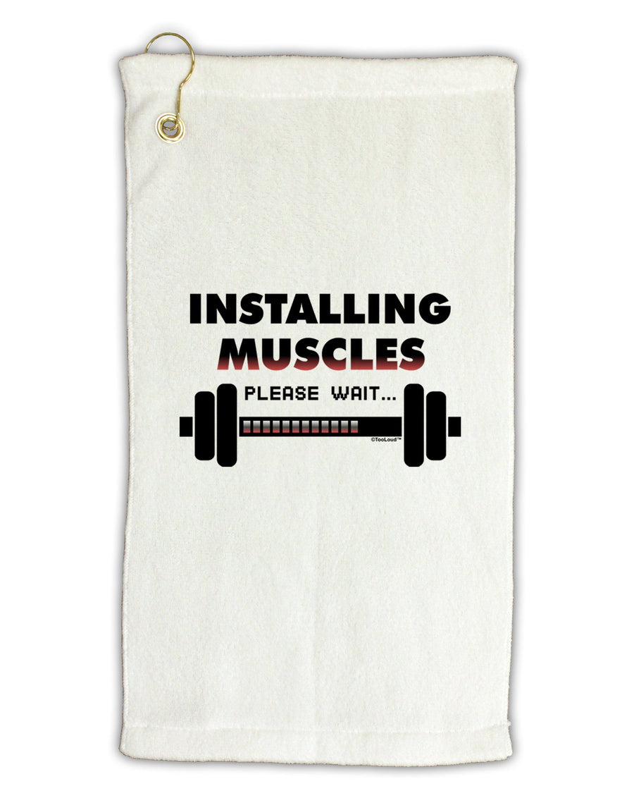 Installing Muscles Micro Terry Gromet Golf Towel 16 x 25 inch-Golf Towel-TooLoud-White-Davson Sales