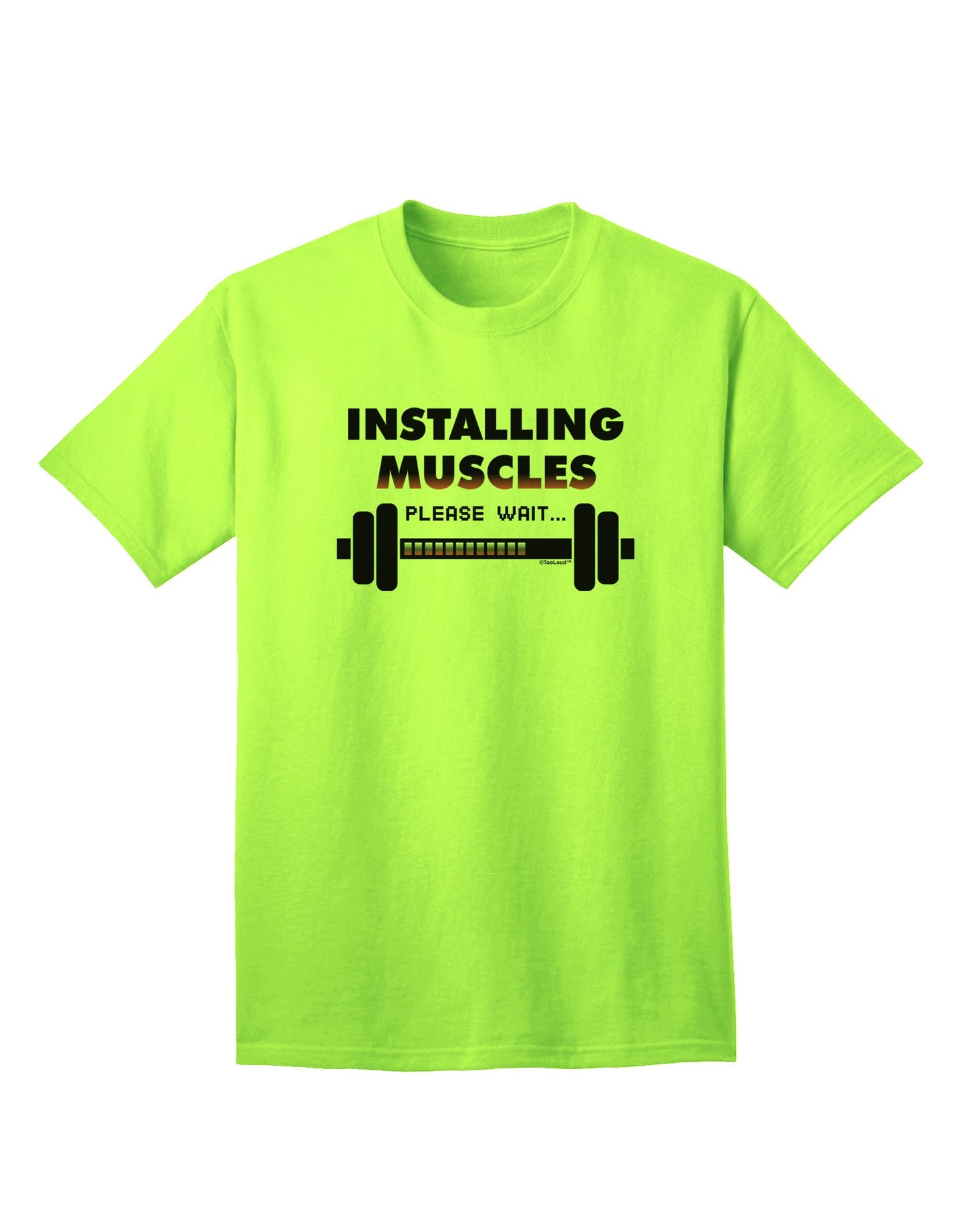 Installing Muscles: Premium Adult Fitness T-Shirt-Mens T-shirts-TooLoud-Neon-Green-Small-Davson Sales