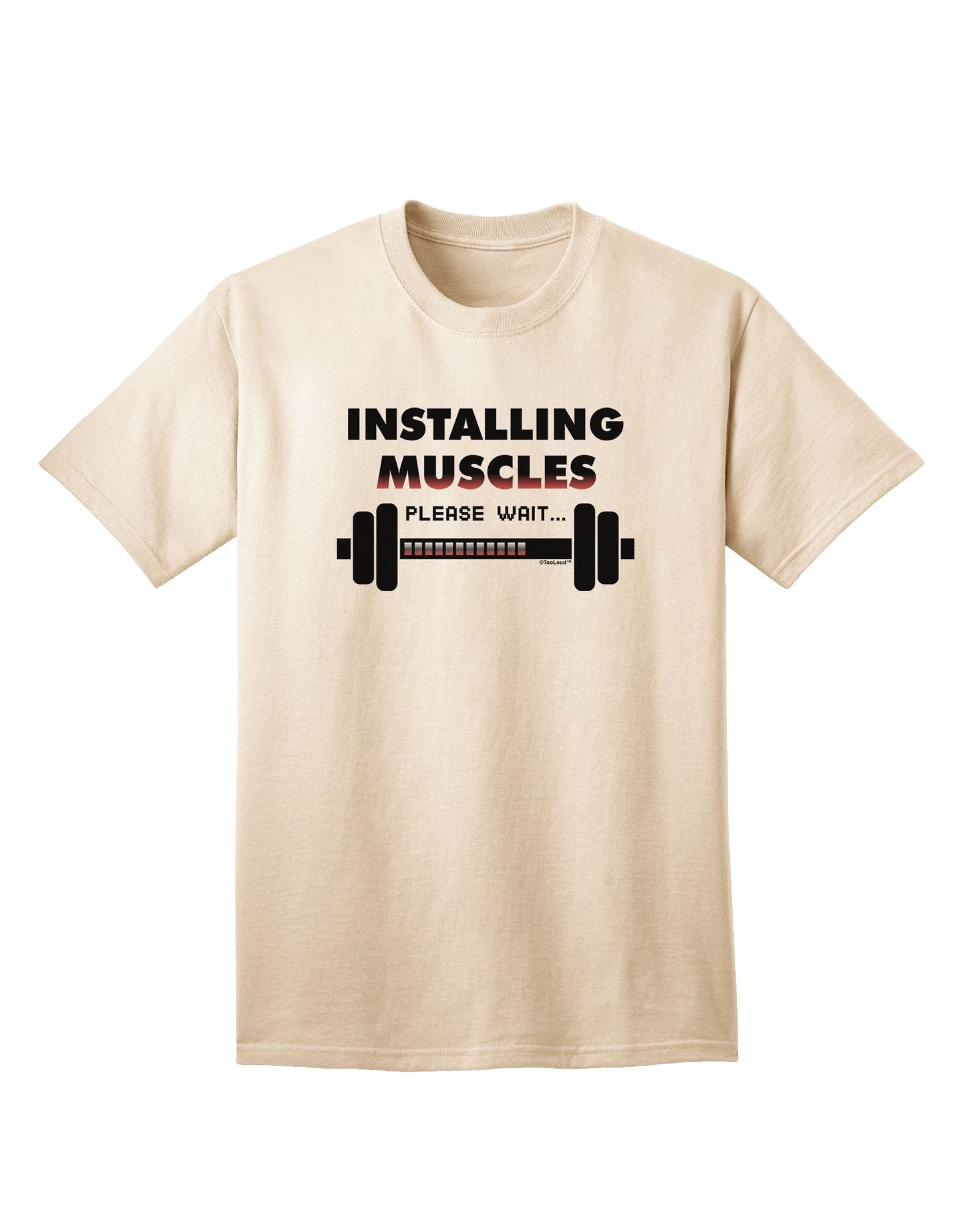 Installing Muscles: Premium Adult Fitness T-Shirt-Mens T-shirts-TooLoud-Natural-Small-Davson Sales
