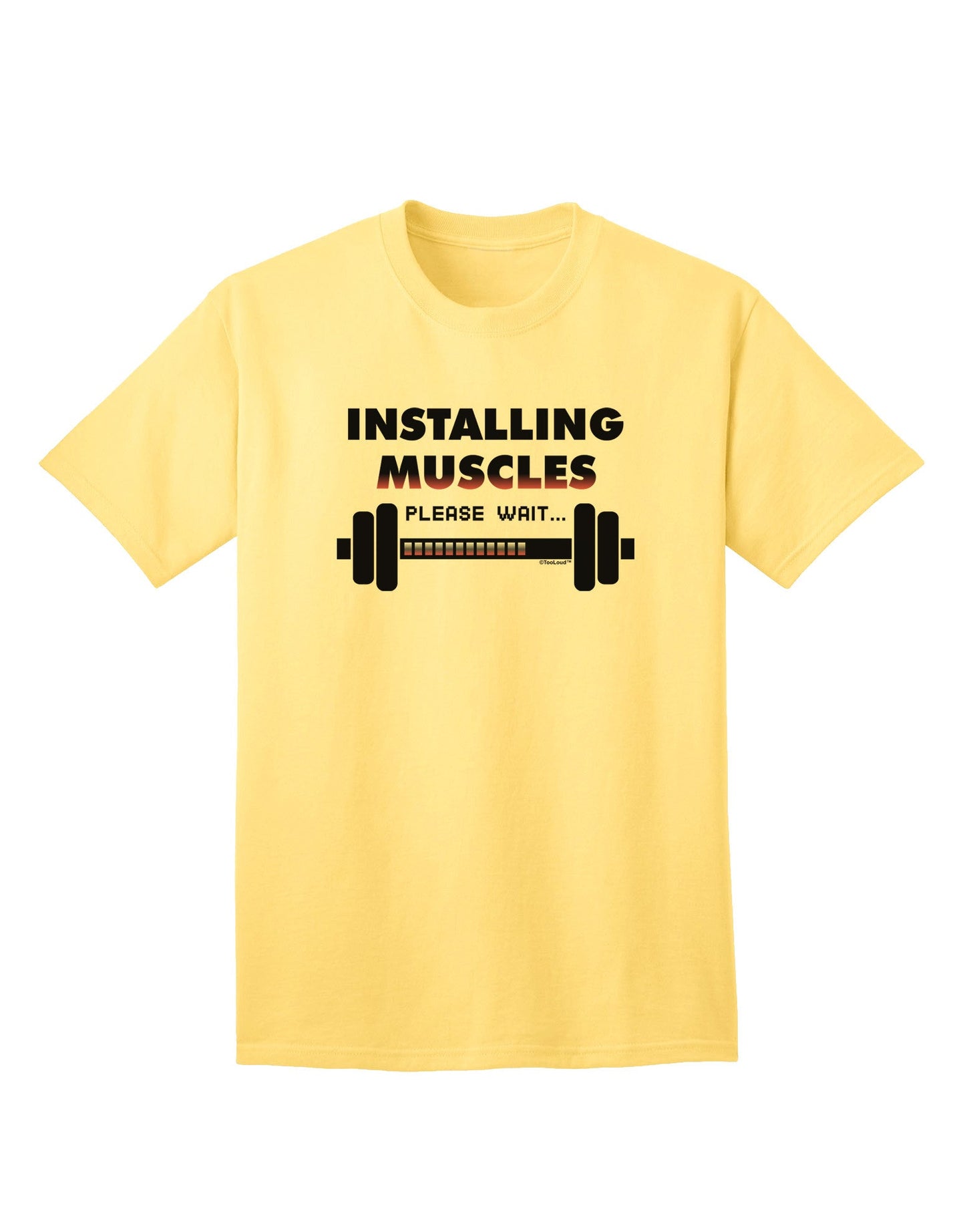 Installing Muscles: Premium Adult Fitness T-Shirt-Mens T-shirts-TooLoud-Yellow-Small-Davson Sales