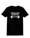 Installing Muscles Womens Dark T-Shirt-TooLoud-Black-X-Small-Davson Sales