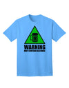 Introducing the Exquisite Adult T-Shirt Collection: Warning May Contain Alcohol by TooLoud-Mens T-shirts-TooLoud-Aquatic-Blue-Small-Davson Sales