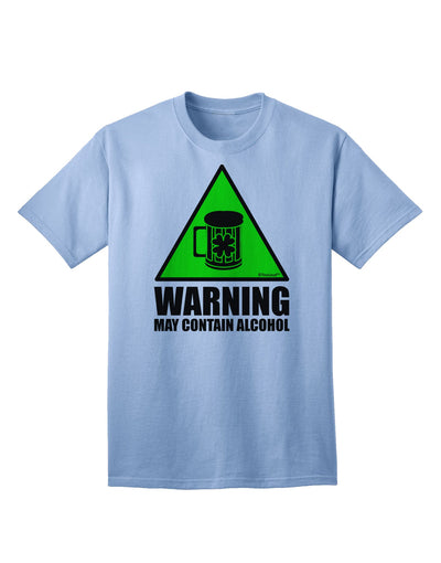 Introducing the Exquisite Adult T-Shirt Collection: Warning May Contain Alcohol by TooLoud-Mens T-shirts-TooLoud-Light-Blue-Small-Davson Sales