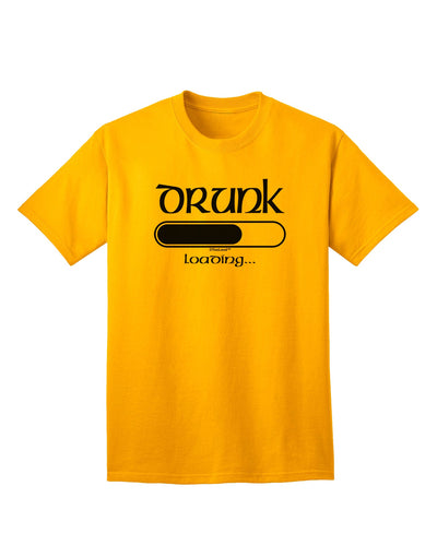 Introducing the Exquisite Drunk Loading Bar Adult T-Shirt by TooLoud-Mens T-shirts-TooLoud-Gold-Small-Davson Sales