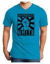 Introverts Unite Funny Adult V-Neck T-shirt by TooLoud-Mens V-Neck T-Shirt-TooLoud-Turquoise-Small-Davson Sales