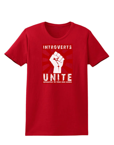 Introverts Unite Funny Womens Dark T-Shirt by TooLoud-TooLoud-Red-X-Small-Davson Sales