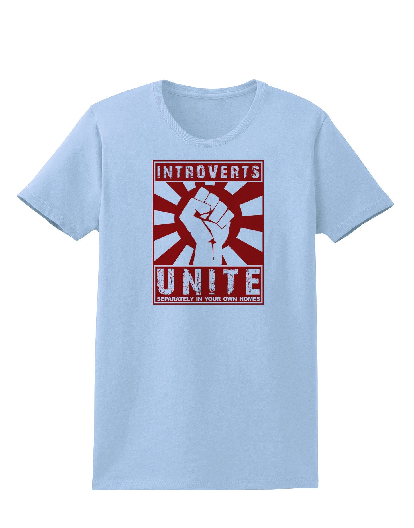 Introverts Unite Funny Womens T-Shirt by TooLoud-TooLoud-Light-Blue-X-Small-Davson Sales