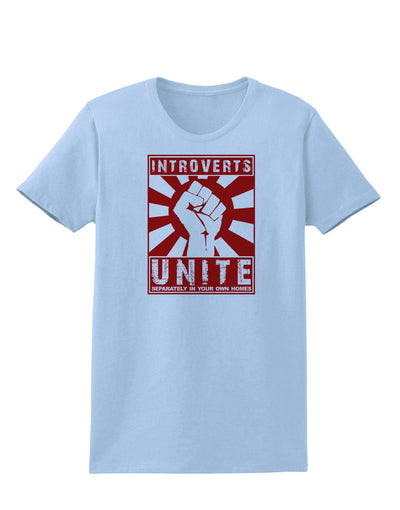 Introverts Unite Funny Womens T-Shirt by TooLoud-TooLoud-Light-Blue-X-Small-Davson Sales