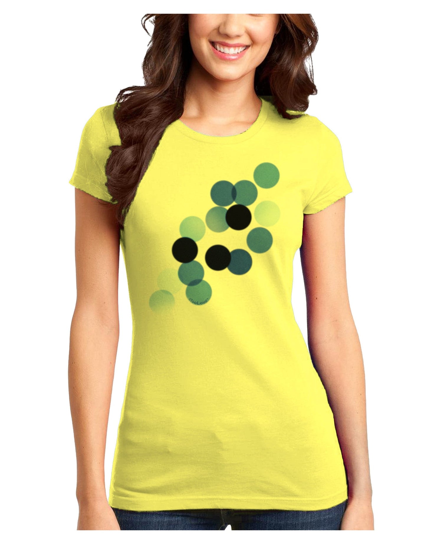 Inverted Bokeh Juniors T-Shirt-Womens Juniors T-Shirt-TooLoud-Yellow-Juniors Fitted X-Small-Davson Sales