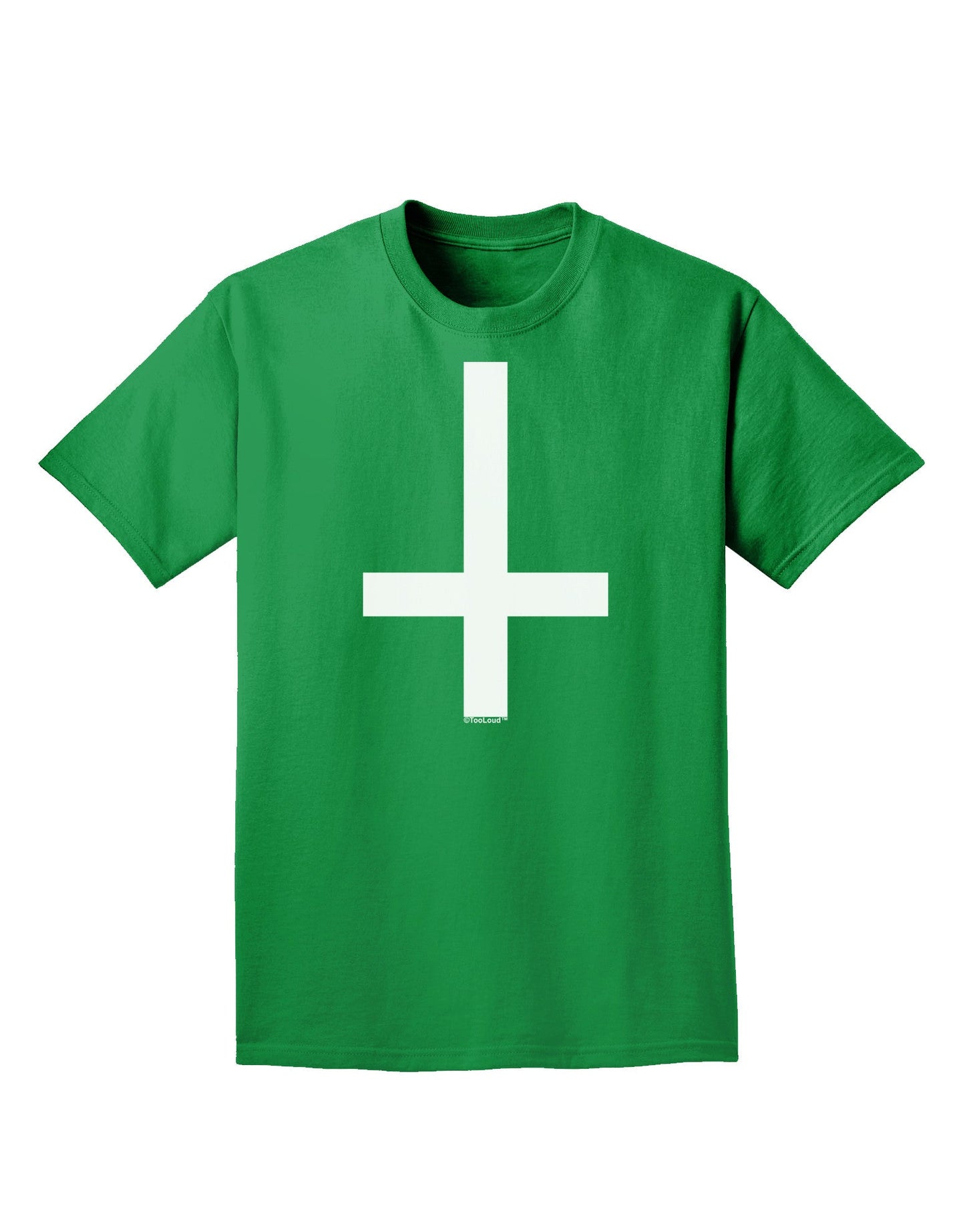 Inverted Cross Adult Dark T-Shirt-Mens T-Shirt-TooLoud-Kelly-Green-Small-Davson Sales