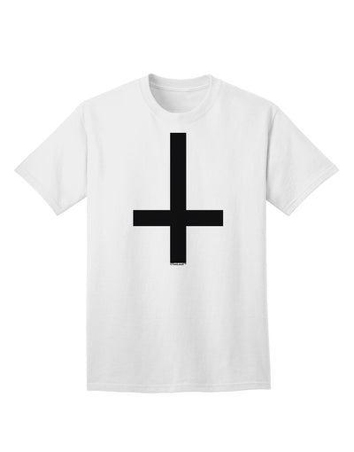 Inverted Cross Adult T-Shirt: A Bold Statement Piece for Contemporary Fashion-Mens T-shirts-TooLoud-White-Small-Davson Sales