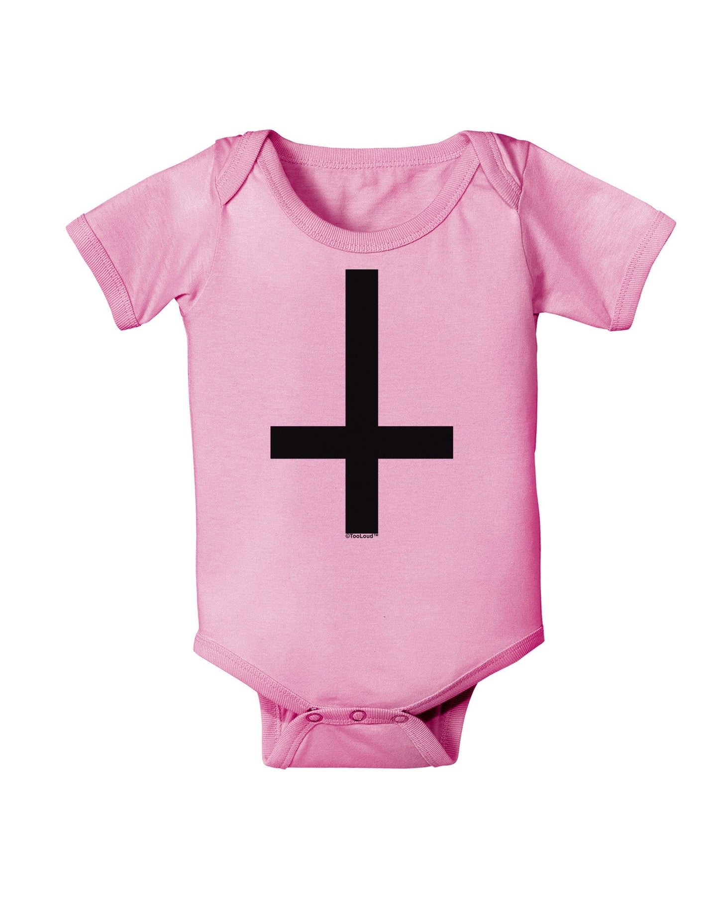 Inverted Cross Baby Romper Bodysuit-Baby Romper-TooLoud-Pink-06-Months-Davson Sales