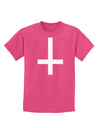 Inverted Cross Childrens Dark T-Shirt-Childrens T-Shirt-TooLoud-Sangria-X-Small-Davson Sales