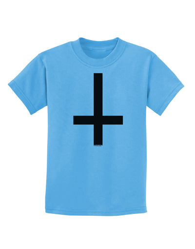 Inverted Cross Childrens T-Shirt-Childrens T-Shirt-TooLoud-Aquatic-Blue-X-Small-Davson Sales