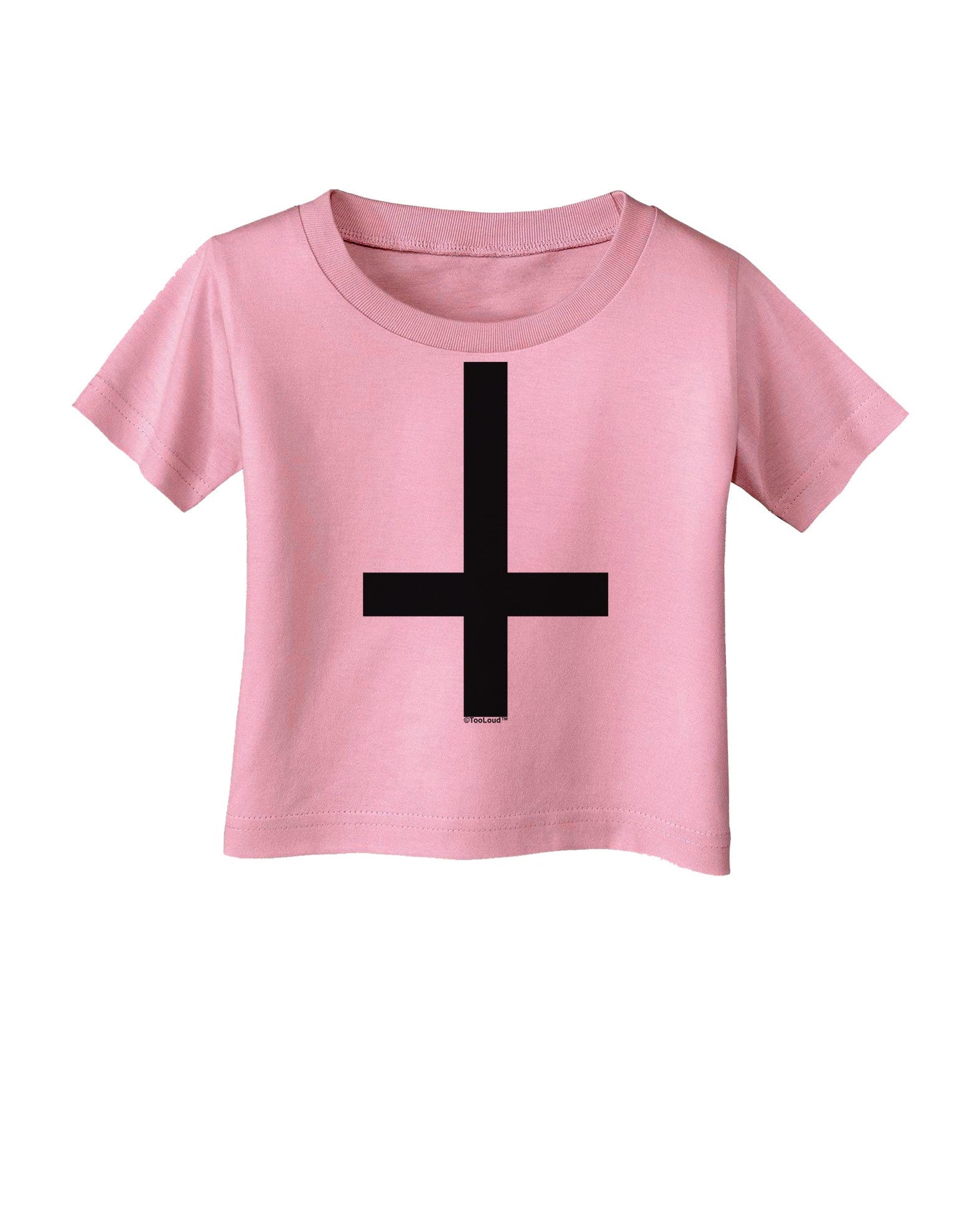 Inverted Cross Infant T-Shirt-Infant T-Shirt-TooLoud-Candy-Pink-06-Months-Davson Sales