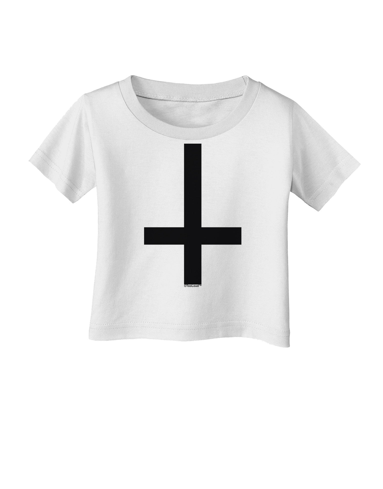 Inverted Cross Infant T-Shirt-Infant T-Shirt-TooLoud-White-06-Months-Davson Sales