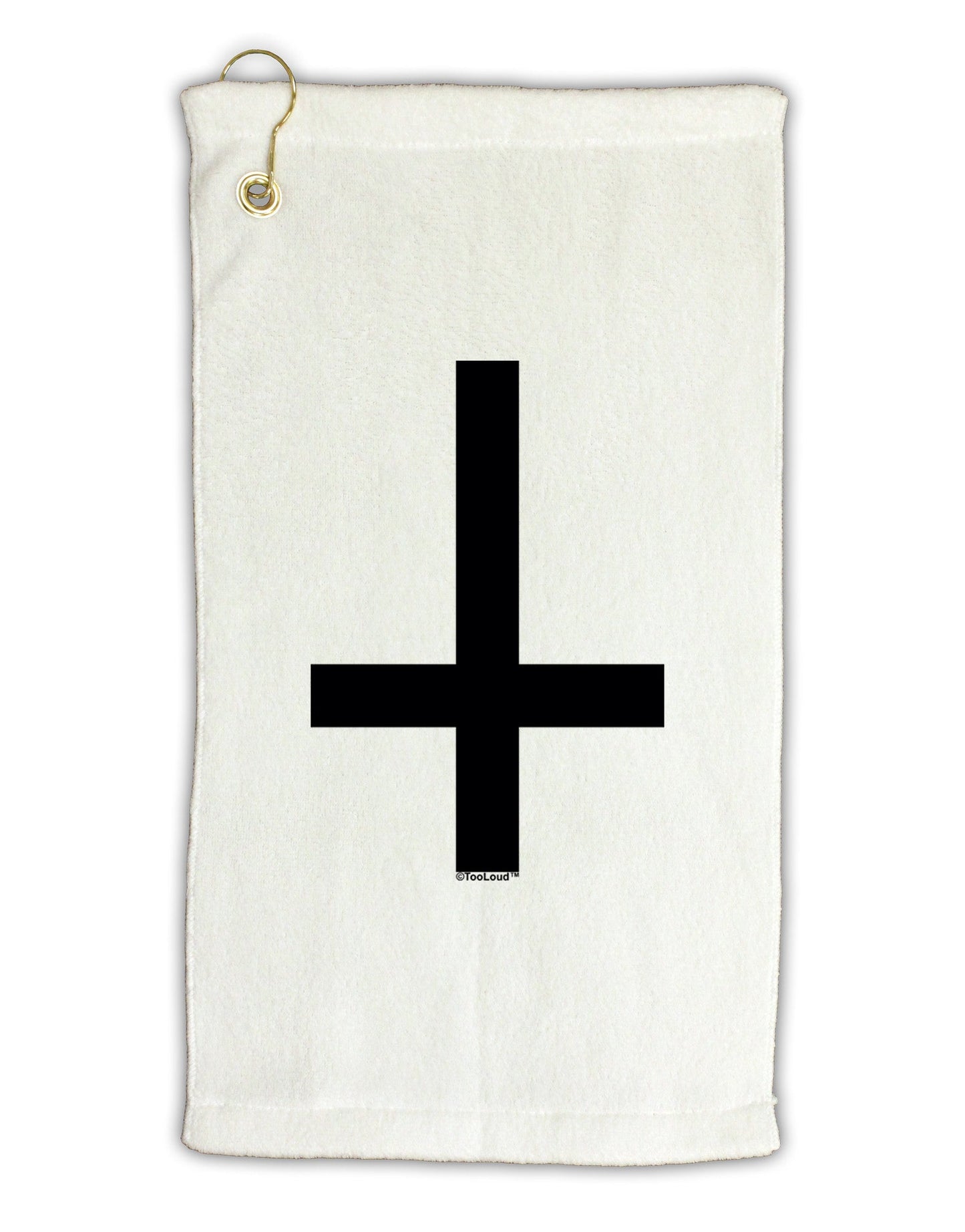 Inverted Cross Micro Terry Gromet Golf Towel 16 x 25 inch-Golf Towel-TooLoud-White-Davson Sales
