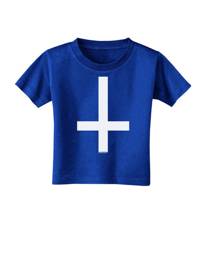 Inverted Cross Toddler T-Shirt Dark-Toddler T-Shirt-TooLoud-Royal-Blue-2T-Davson Sales