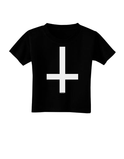 Inverted Cross Toddler T-Shirt Dark-Toddler T-Shirt-TooLoud-Black-2T-Davson Sales