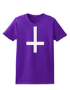 Inverted Cross Womens Dark T-Shirt-TooLoud-Purple-X-Small-Davson Sales