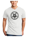 Inverted Pentagram Death Metal Star Adult V-Neck T-shirt-Mens V-Neck T-Shirt-TooLoud-White-Small-Davson Sales