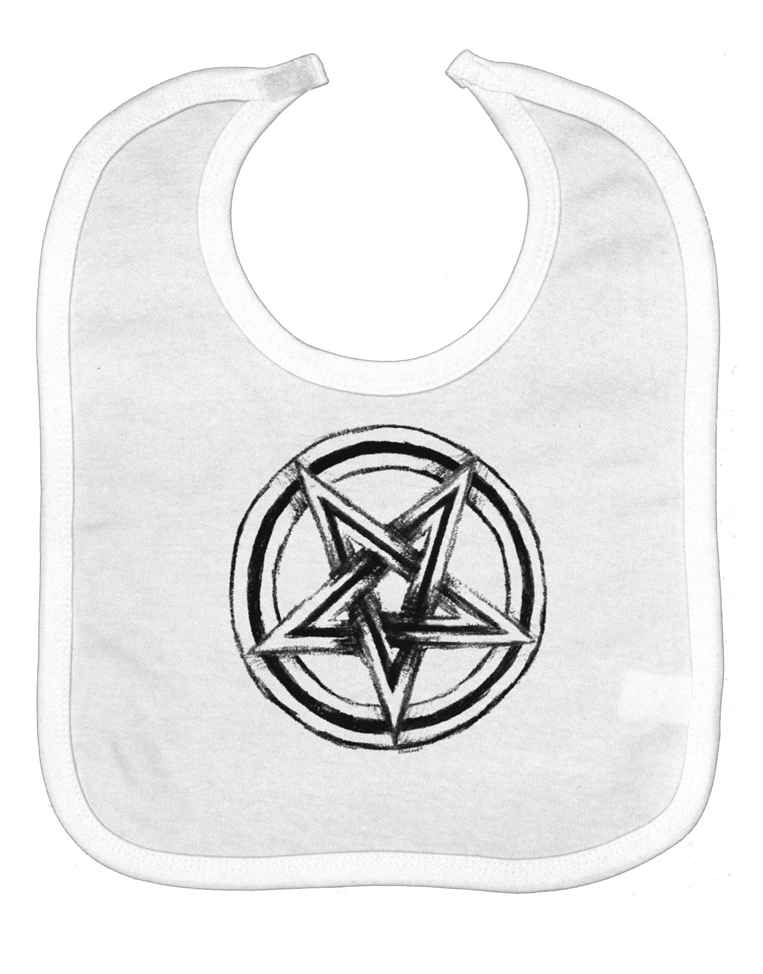 Inverted Pentagram Death Metal Star Baby Bib