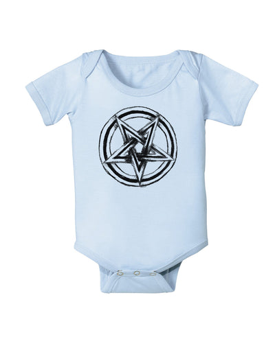 Inverted Pentagram Death Metal Star Baby Romper Bodysuit-Baby Romper-TooLoud-Light-Blue-06-Months-Davson Sales