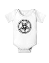 Inverted Pentagram Death Metal Star Baby Romper Bodysuit-Baby Romper-TooLoud-White-06-Months-Davson Sales