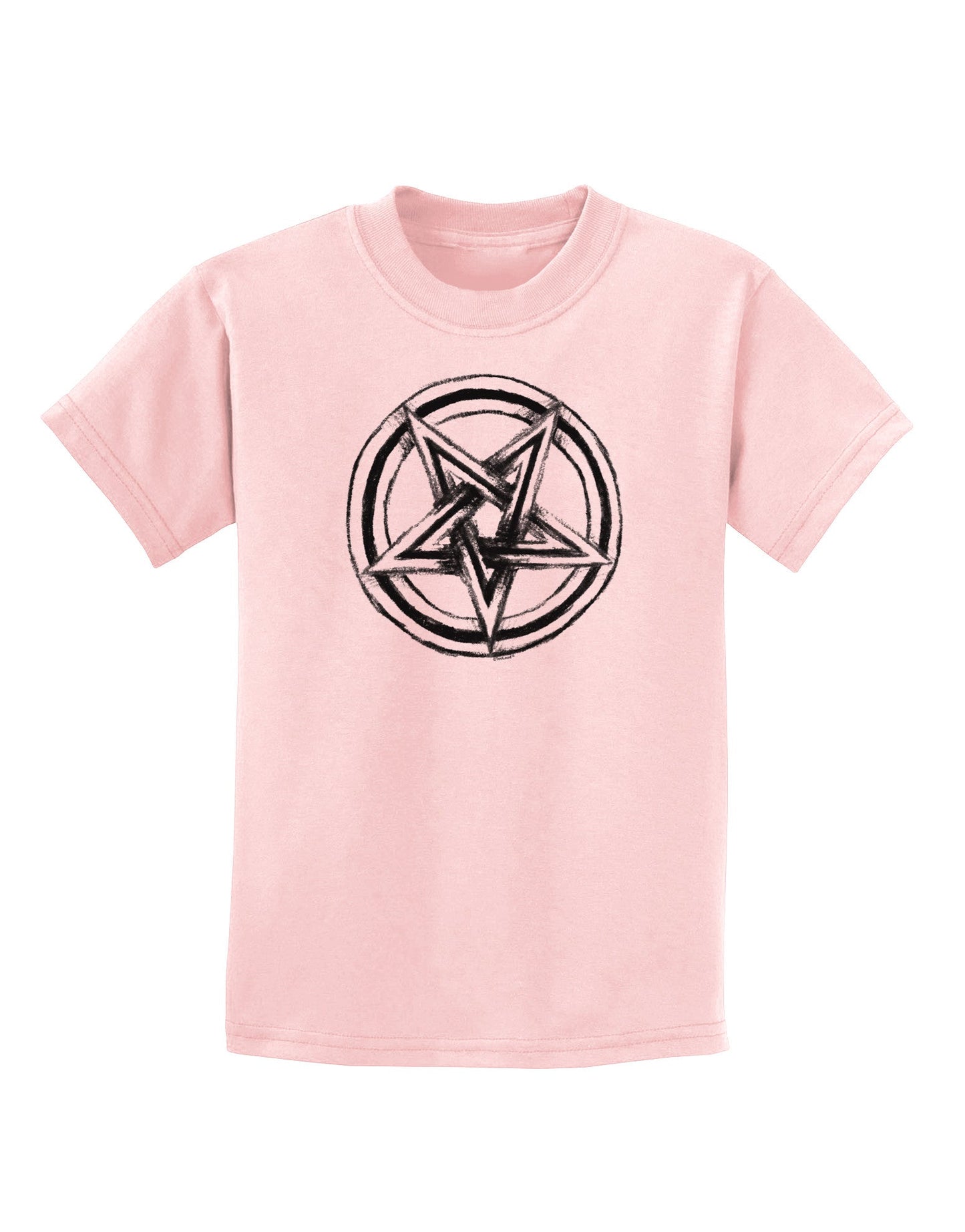 Inverted Pentagram Death Metal Star Childrens T-Shirt-Childrens T-Shirt-TooLoud-PalePink-X-Small-Davson Sales