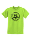 Inverted Pentagram Death Metal Star Childrens T-Shirt-Childrens T-Shirt-TooLoud-Lime-Green-X-Small-Davson Sales